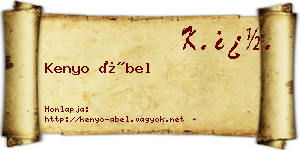 Kenyo Ábel névjegykártya
